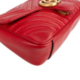 Gucci Chevron Matelassé Leather GG Marmont Medium Shoulder Crossbody Bag