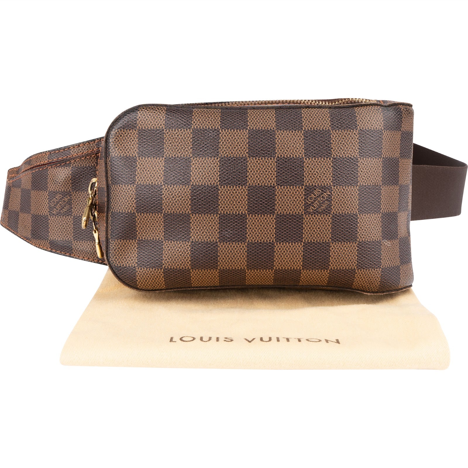 [🔄️B18 / F74] Louis Vuitton Monogram Damier Ebene Canvas Geronimos Crossbody Bag - vintageandkickz