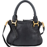 Chloé Black Grainded Leather Marcie Handbag