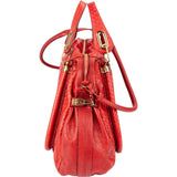 Chloé Red Python Leather Paraty Shoulder Bag