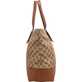 Gucci Monogram GG Canvas Web Large Tote Shoulder Bag