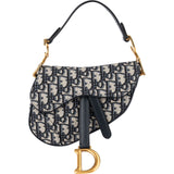 Christian Dior Oblique Trotter Monogram Canvas Small Saddle Handbag
