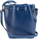[🔄️B24 / F10] Louis Vuitton Blue Epi Leather Sac Noé Petit Crossbody Bag - vintageandkickz