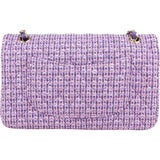 Chanel Quilted Sequin Tweed Medium Double Flap Shoulder Bag