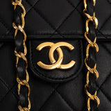 Chanel Quilted Lambskin 24K Single Flap Shoulder Bag