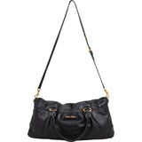 Miu Miu Vitelo Daino Turnlock Coffer Satchel Handbag