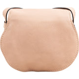 Chloé Rose Grained Leather Marcie Small Saddle Crossbody Bag