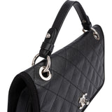 Chanel Caviar Leather CC Business Affinity Small Single Flap Handbag