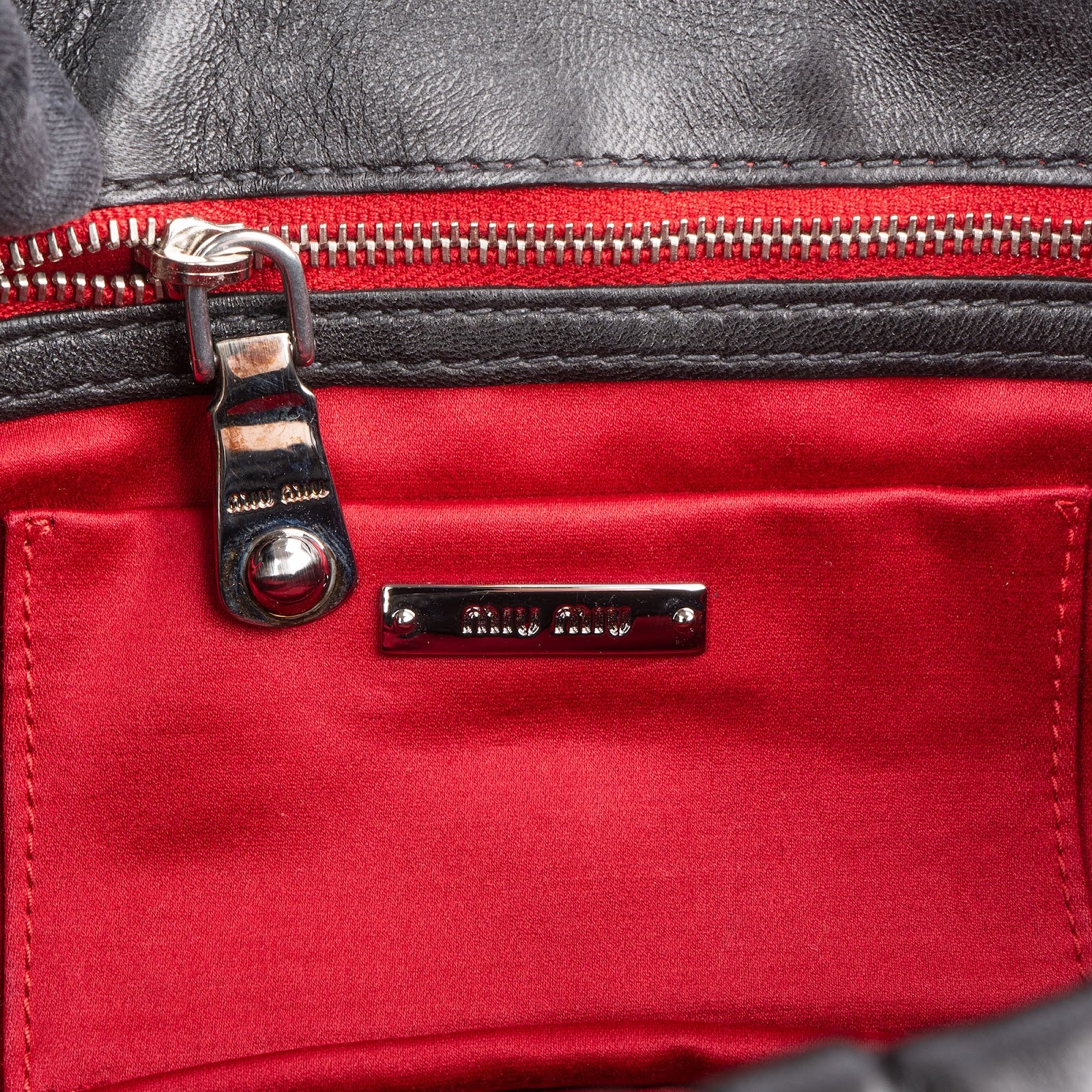 Miu Miu Matelassé Leather Pochette Clutch Bag - vintageandkickz