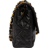 Chanel Soft Quilted Lambskin 24K Gold Medium Single Flap Crossbody Bag