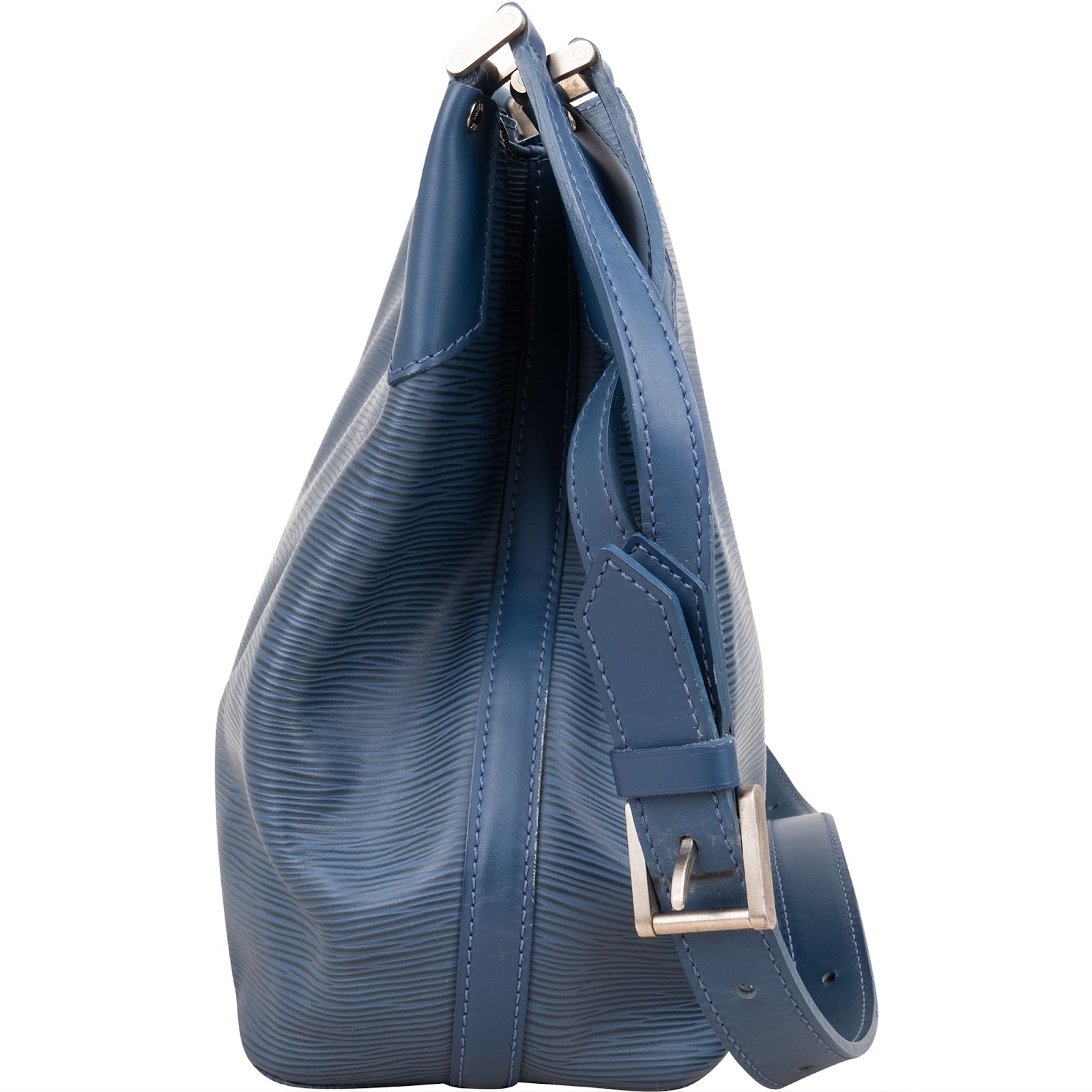 Louis Vuitton Blue Epi Leather Mandara MM Shoulder Bag - vintageandkickz