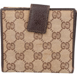 Gucci Monogram GG Canvas French Flap Wallet