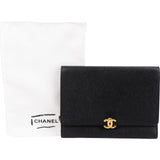 Chanel Caviar Leather CC Flap Wallet