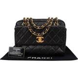 Chanel Quilted Lambskin 24K Gold Camera Shoulder Bag