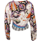 Etro Multicolor Pattern Croped Longsleeve Sweater (IT 38)