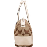 Coach Monogram Signature Stripe Duffle Shoulder Bag