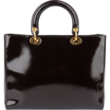 Christian Dior Patent Leather Lady Dior Medium Handbag
