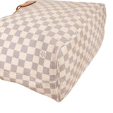Louis Vuitton Monogram Damier Azur Canvas Neverfull MM Shoulder Bag