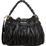 Miu Miu Matelassé Leather Coffer Hobo Shoulder Bag