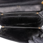 Celine Black Leather Triomphe Shoulder Bag - vintageandkickz