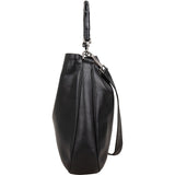 Gucci Black Leather Bamboo Hobo Handbag