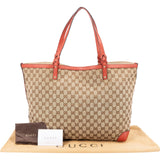 Gucci Monogram GG Canvas Large Bree Tote Shoulder Bag