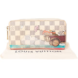 Louis Vuitton Monogram Damier Azur Canvas Illustre Illustré Transatlantic Zippy Wallet