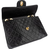 Chanel Quilted Lambskin 24K Gold Jumbo Single Flap Crossbody Bag