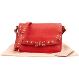 Miu Miu Red Studded Leather Bow Crossbody Bag