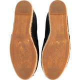 Chanel Black Leather Quilted Lambskin Espadrilles Shoes (40)