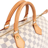 Louis Vuitton Monogram Damier Azur Canvas Speedy 35 Handbag
