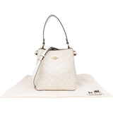 Coach White Monogram Mollie Bucket Handbag - vintageandkickz