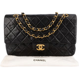 Chanel Quilted Lambskin 24K Gold Medium Double Flap Shoulder Bag