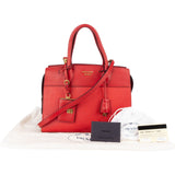 Prada Red Saffiano Leather Esplanade Handbag
