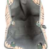 Burberry Haymarket Check Coated Canvas Equestrian Knight Hobo Shoulder Bag