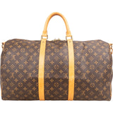 Louis Vuitton Monogram Canvas Keepall 50 Bandoulière Travel Bag