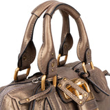 Chloé Metallic Leather Mini Paddington Handbag
