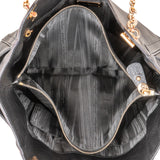 Salvatore Ferragamo Black Leather Gancini Melike Tote Shoulder Bag