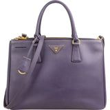 Prada Purple Saffiano Leather Galleria Handbag