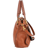 Chloé Grained Calfskin Leather Marcie Satchel Handbag