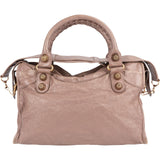 Balenciaga Mauve Leather City Handbag