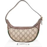 Gucci Monogram GG Supreme Ophidia Crescent Pochette Shoulder Bag