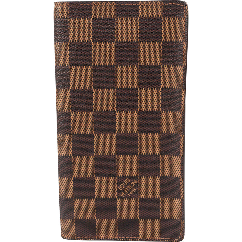 Louis Vuitton Monogram Damier Ebene Brazza Long Wallet