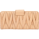 Miu Miu Beige Matelassé Leather Coffer City Wallet