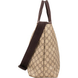 Gucci Monogram GG Supreme Large Tote Crossbody Handbag