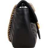 Gucci Chevron Matelassé Leather GG Marmont Medium Crossbody Bag