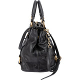 Miu Miu Vitello Lux Leather Ring Tote Handbag