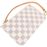 Louis Vuitton Monogram Damier Azur Canvas Neverfull Pochette Clutch