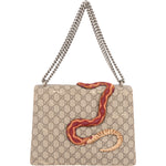 Gucci Monogram GG Supreme Floral and Snake Embroided Dionysus Shoulder Bag - vintageandkickz