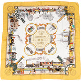Hermès Les Merveilles de la Vapeur Silk Carre 90 Scarf Tuch